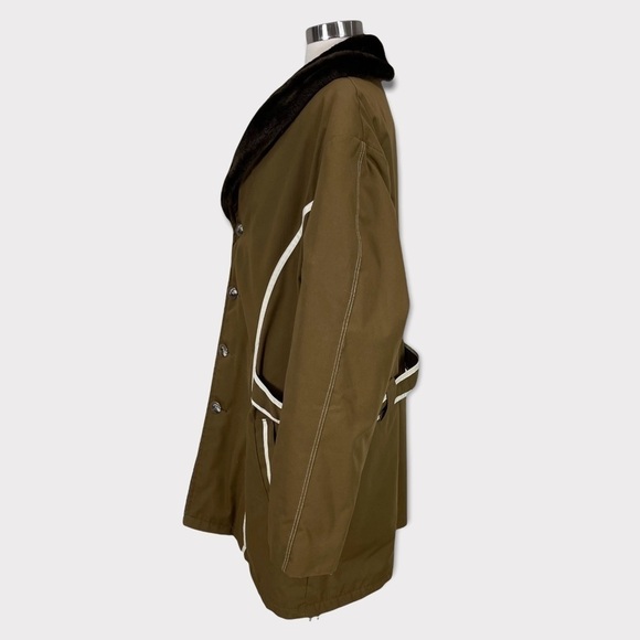 GRAIS Sportwear Vintage 70’s Brown Faux Fur Lined Western Rancher Coat 46L - Picture 4 of 13